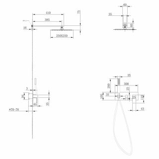 Душевой комплект ABBER Daheim AF8218W белый матовый
