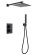 Душевая система ABBER Daheim AF8251B с термостатом чёрный матовый