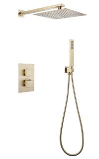 Душевая система ABBER Daheim AF8251G с термостатом золото матовое Душевая система ABBER Daheim AF8251G с термостатом золото матовое