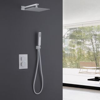Душевой комплект ABBER Daheim 0AF8251W с термостатом белый матовый