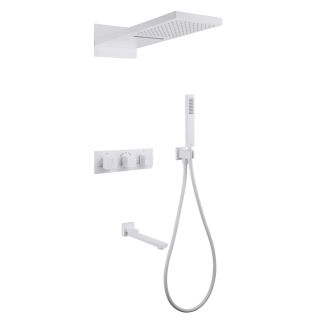 Душевая система ABBER Daheim AF8253W с термостатом белый матовый