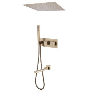 Душевой комплект ABBER Daheim AF8254G с термостатом золото матовое