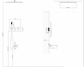 Душевая система ABBER Daheim AF8254SP с термостатом сатин