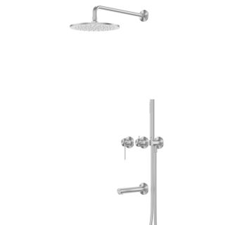 Душевой комплект ABBER Emotion 316 AF8817BST брашированная сталь