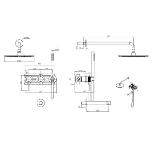 Душевой комплект ABBER Emotion 316 AF8817BST брашированная сталь