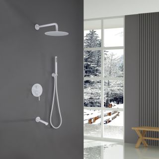 Душевой комплект ABBER Emotion AF8817W белый матовый