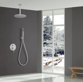 Душевой комплект ABBER Emotion AF8821W белый матовый