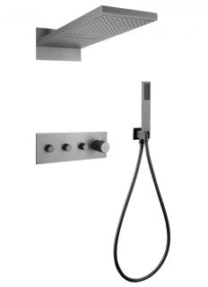Душевая система ABBER Rund AF8752NG с термостатом никель Душевая система ABBER Rund AF8752NG с термостатом никель