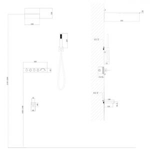 Душевая система ABBER Rund AF8753 с термостатом хром