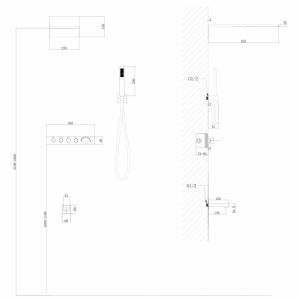Душевая система ABBER Rund AF8753NG с термостатом никель