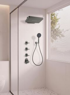Душевая система ABBER Glanz AF8C51GM оружейная сталь
