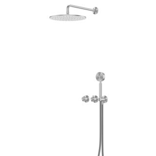 Душевой комплект ABBER Wasser Kreis 316 AF8151BST с термостатом брашированная сталь