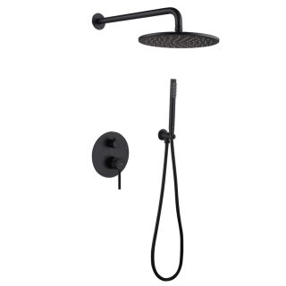 Душевая система ABBER Wasser Kreis AF8118B чёрный матовый
