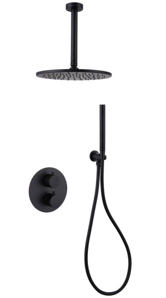 Душевая система ABBER Wasser Kreis AF8121B чёрный матовый Душевая система ABBER Wasser Kreis AF8121B чёрный матовый