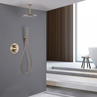 Душевая система ABBER Wasser Kreis AF8121G золото матовое