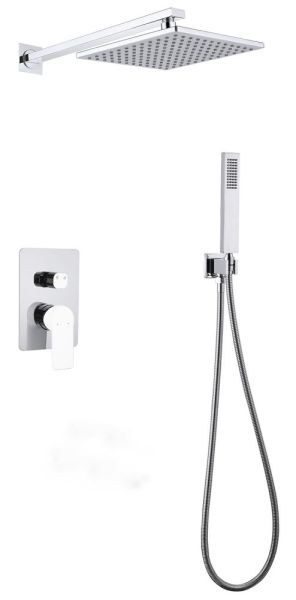 Душевая система ABBER Weiss Insel белый/хром AF8018W