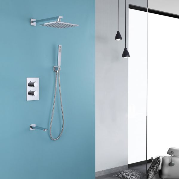 Душевая система ABBER Weiss Insel с термостатом хром AF8050