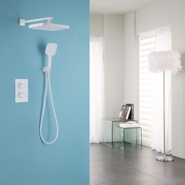 Душевая система ABBER Weiss Insel AF8051W с термостатом белый Душевая система ABBER Weiss Insel AF8051W с термостатом белый