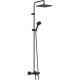 Душевая система hansgrohe Vernis Shape Showerpipe 240 1jet с термостатом для ванны 26900670, матовый черный