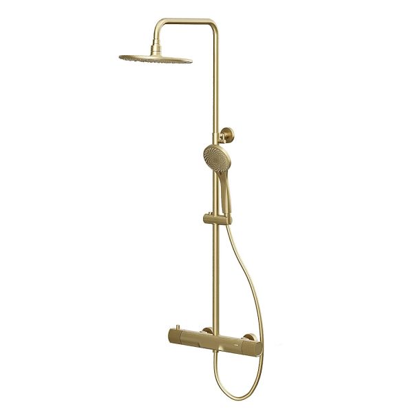 Душевая стойка Kohr Thermostatic Sun 1WN180304BG-0000A с термостатом брашированное золото