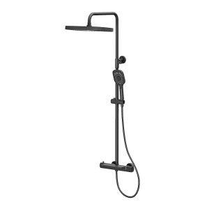 Душевая стойка Kohr Thermostatic Sun 1WN180300DB-0000A с термостатом чёрный