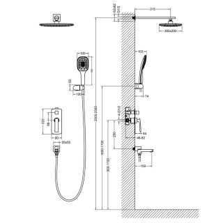 Душевой комплект Timo Helmi SX-4099/00-16SM хром/белый Душевой комплект Timo Helmi SX-4099/00-16SM хром/белый