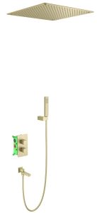 Душевой комплект Timo Petruma SX-5019/17SM с термостатом золото матовое