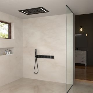Душевой комплект Timo Petruma SX-5229/03SM с термостатом чёрный матовый Душевой комплект Timo Petruma SX-5229/03SM с термостатом чёрный матовый