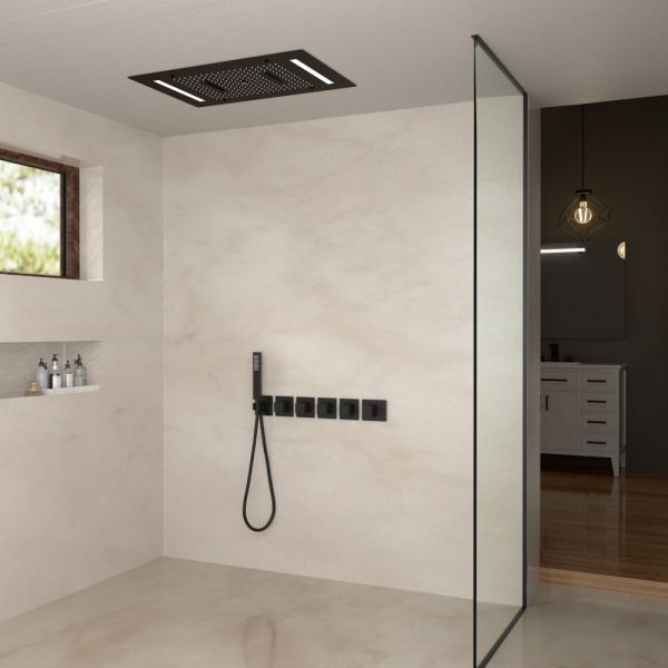 Душевой комплект Timo Petruma SX-5229/03SM с термостатом чёрный матовый Душевой комплект Timo Petruma SX-5229/03SM с термостатом чёрный матовый