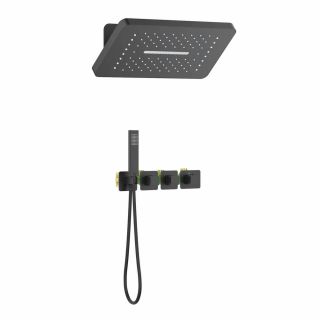 Душевой комплект Timo Petruma SX-5249/03SM с термостатом чёрный матовый Душевой комплект Timo Petruma SX-5249/03SM с термостатом чёрный матовый