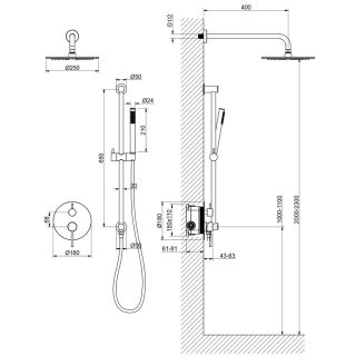 Душевой комплект Timo Saona SX-2309/17SM золото матовое Душевой комплект Timo Saona SX-2309/17SM золото матовое