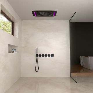Душевой комплект Timo Saona SX-2319/03SM с термостатом чёрный матовый Душевой комплект Timo Saona SX-2319/03SM с термостатом чёрный матовый