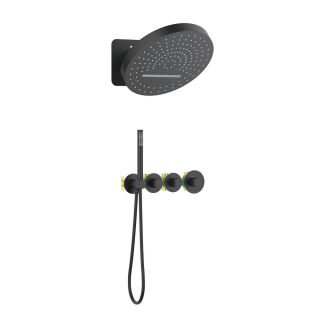 Душевой комплект Timo Saona SX-2329/03SM с термостатом чёрный матовый Душевой комплект Timo Saona SX-2329/03SM с термостатом чёрный матовый
