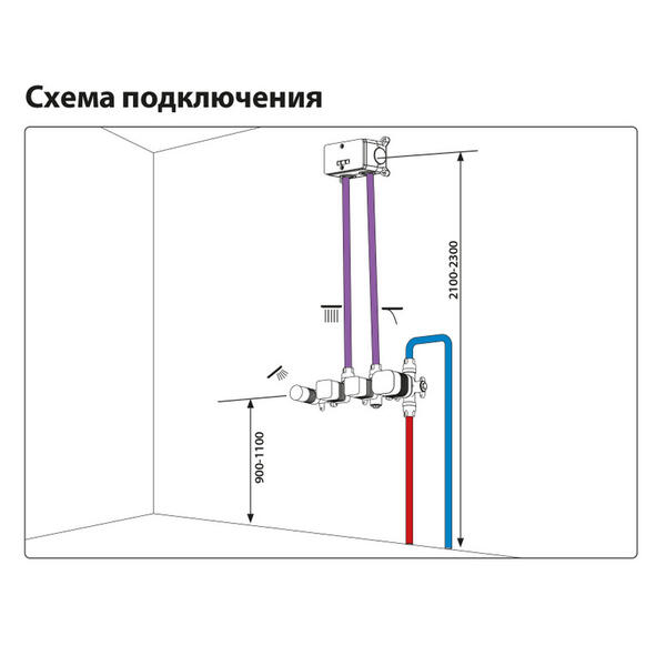 Душевой комплект Timo Saona SX-2329/18SM с термостатом чёрное золото