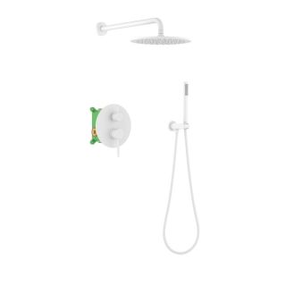 Душевой комплект Timo Saona SX-2369/16SM белый матовый Душевой комплект Timo Saona SX-2369/16SM белый матовый