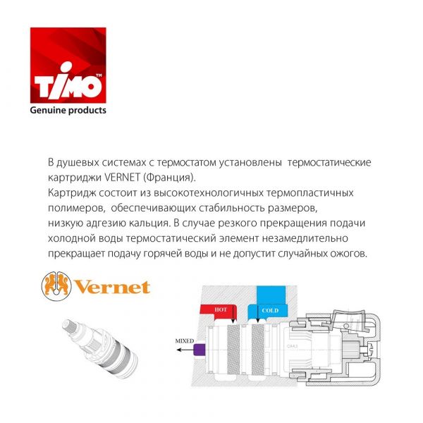 Душевой комплект Timo Saona SX-2370/03SM с термостатом чёрный