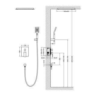 Душевой комплект Timo Selene SX-2029/17SM золото матовое Душевой комплект Timo Selene SX-2029/17SM золото матовое