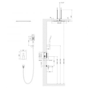 Душевой комплект Timo Selene SX-2039/17SM золото матовое