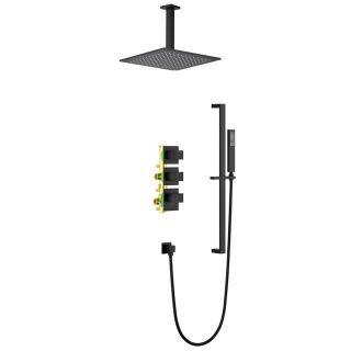 Душевой комплект Timo Selene SX-2229/03SM с термостатом чёрный Душевой комплект Timo Selene SX-2229/03SM с термостатом чёрный