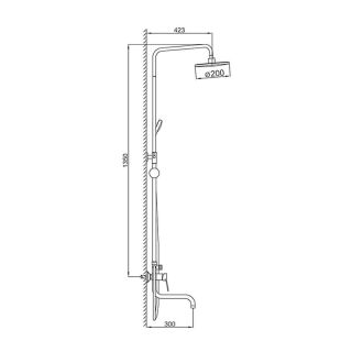 Душевая стойка Frap F2427 хром
