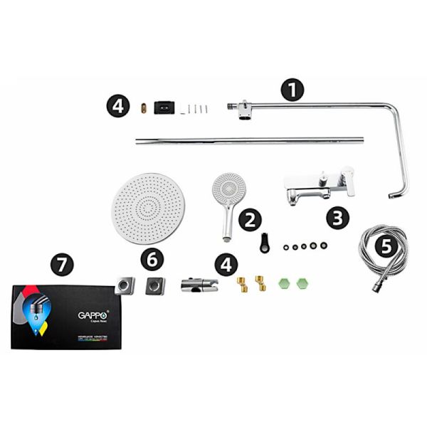 Душевая стойка Gappo G2402 хром Душевая стойка Gappo G2402 хром