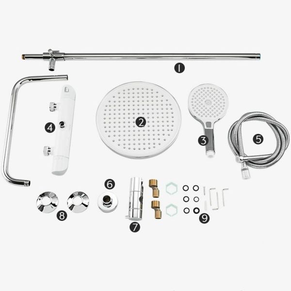 Душевая стойка Gappo G2403-48 белый/хром Душевая стойка Gappo G2403-48 белый/хром
