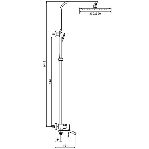 Душевая стойка Gappo G2407-11 хром Душевая стойка Gappo G2407-11 хром