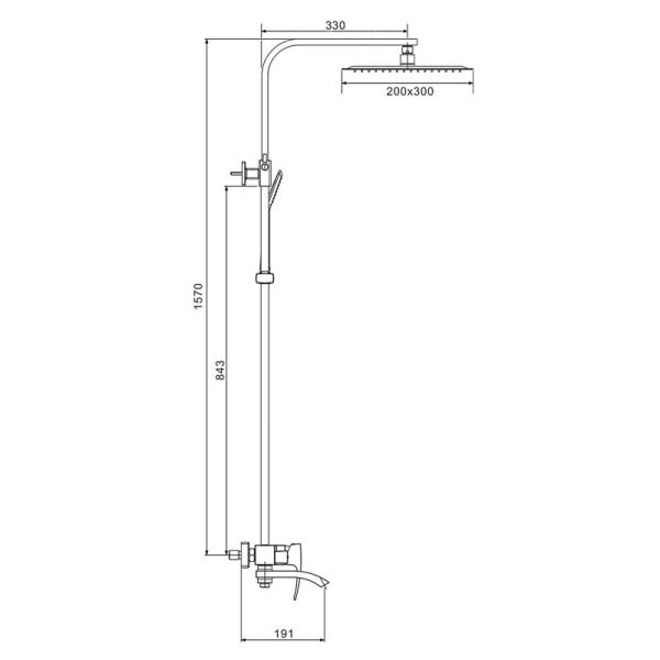 Душевая стойка Gappo G2407-3 золото