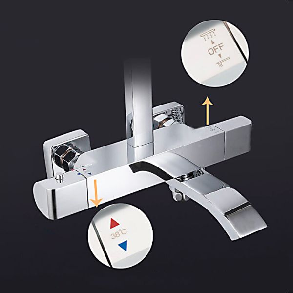 Душевая стойка Gappo G2407-40 с термостатом хром