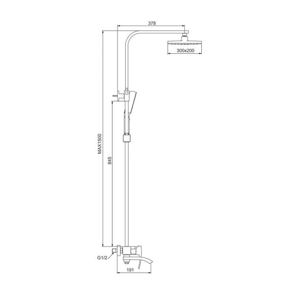 Душевая стойка Gappo G2407-8 хром Душевая стойка Gappo G2407-8 хром