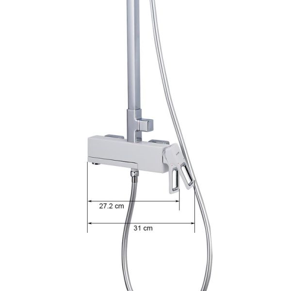 Душевая стойка Gappo G2417-8 белый/хром Душевая стойка Gappo G2417-8 белый/хром