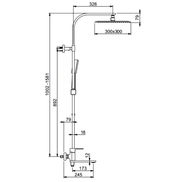 Душевая стойка Gappo G2483-8 белый/хром Душевая стойка Gappo G2483-8 белый/хром