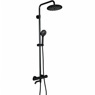 Душевая стойка Gappo G2490-6 с термостатом чёрный Душевая стойка Gappo G2490-6 с термостатом чёрный