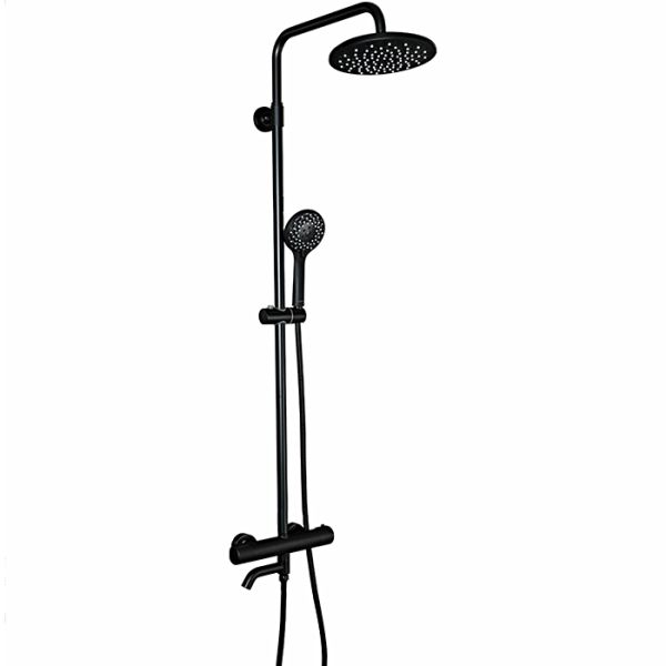 Душевая стойка Gappo G2490-6 с термостатом чёрный Душевая стойка Gappo G2490-6 с термостатом чёрный
